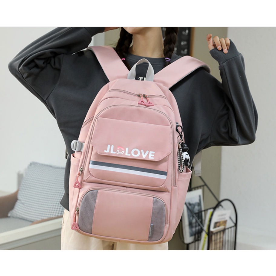 Balo nữ sinh đi học không thấm nước cao cấp phong cách hàn quốc 15.6"