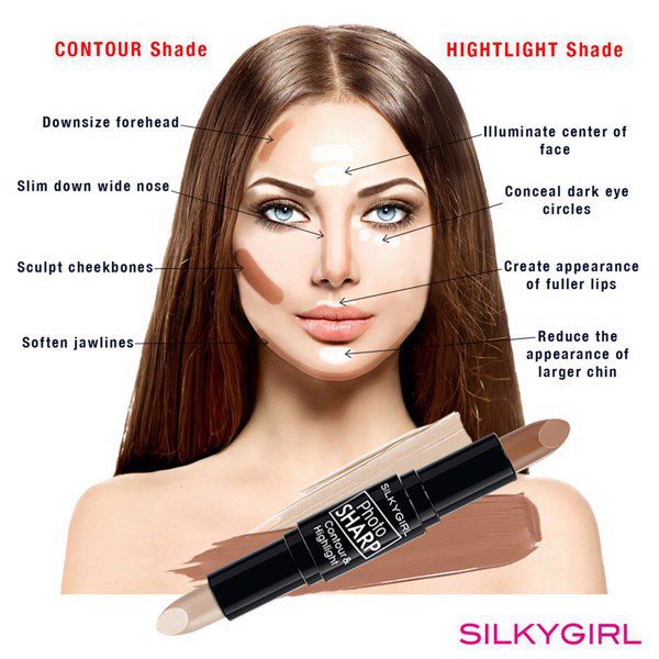 Tạo Khối 2 Đầu Silkygirl Photosharp Contour & Highlighter-[Cocolux] | WebRaoVat - webraovat.net.vn