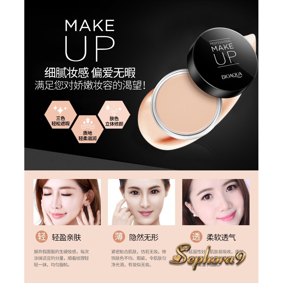 Phấn tươi Bioaqua Makeup Professional nhỏ gọn xinh xắn 10g