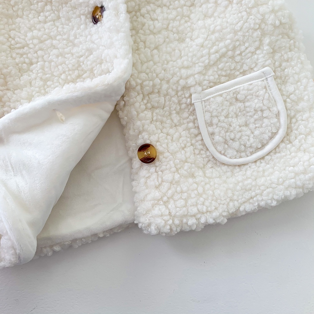 Set áo khoác sát nách và mũ trùm đầu giữ ấm thời trang mùa đông dành cho trẻ em