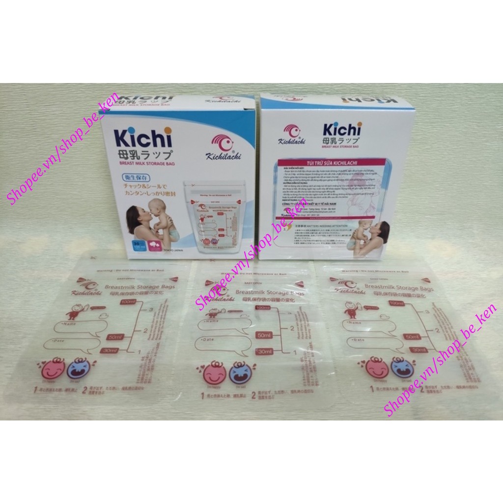 Túi trữ sữa mẹ cảm ứng nhiệt 100ml KICHI KICHILACHI K30