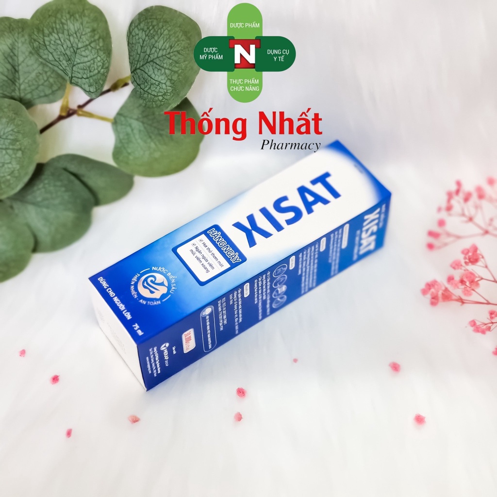 Dung dịch xịt mũi hỗ trợ làm sạch, thông mũi cho người lớn xanh lá, xanh dương XISAT 75ml