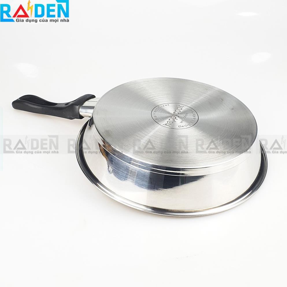 Chảo cạn từ inox 3 đáy size 28cm Happycook