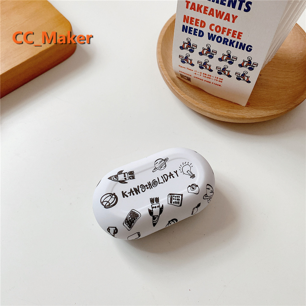 Vỏ bảo vệ hộp sạc tai nghe Bluetooth Samsung Galaxy Buds Plus mặt nhám in hình Kaws độc đáo