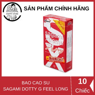Bao cao su Sagami Feel Long gai bi kéo dài thời gian quan hệ - hộp 10 Cái - BCS nhập khẩu chính hãng Nhật Bản