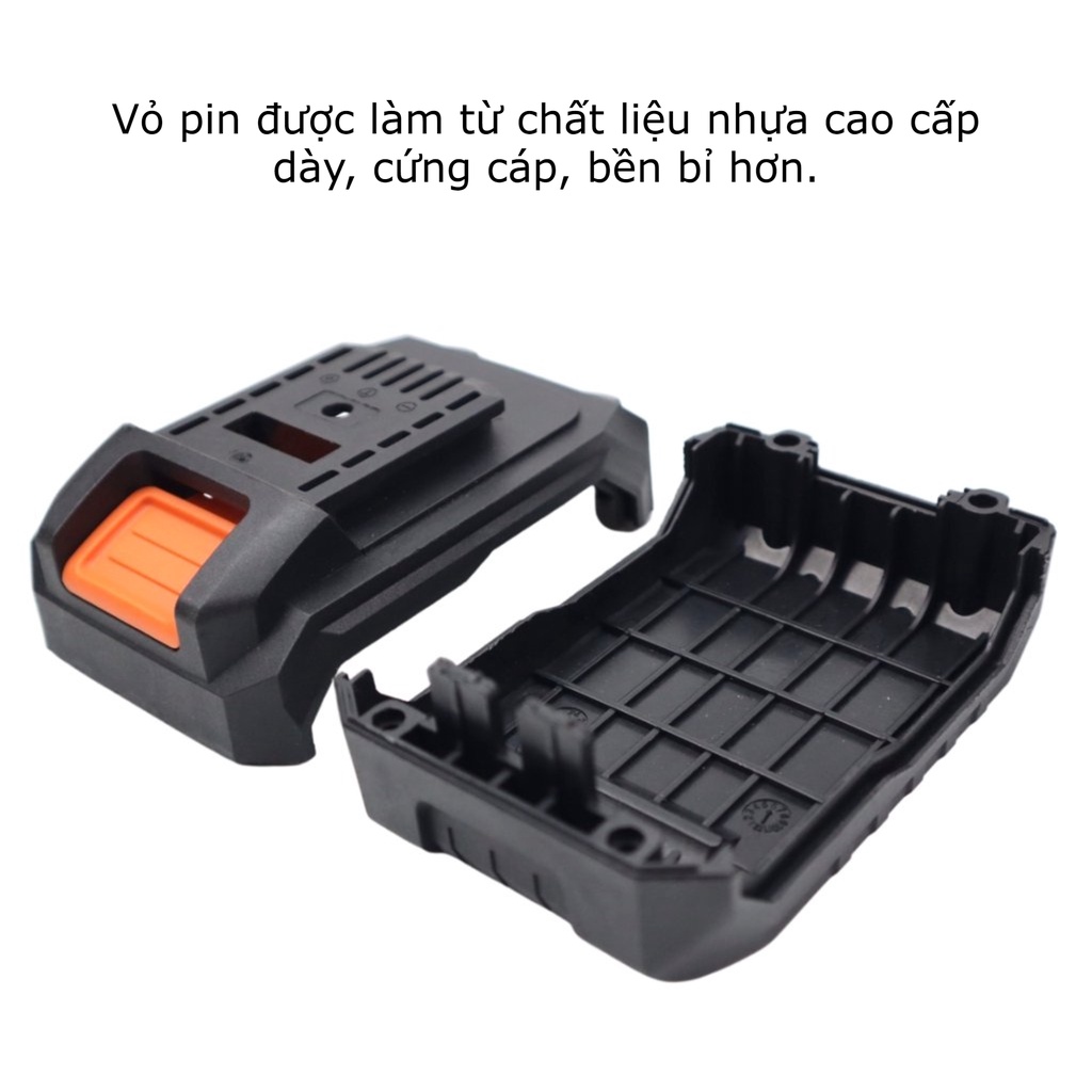 Vỏ pin 5s 2p đóng pin 10 cell 18650 loại xịn có đèn báo pin dùng cho máy khoan, máy bắt vít pin Boss HItachi