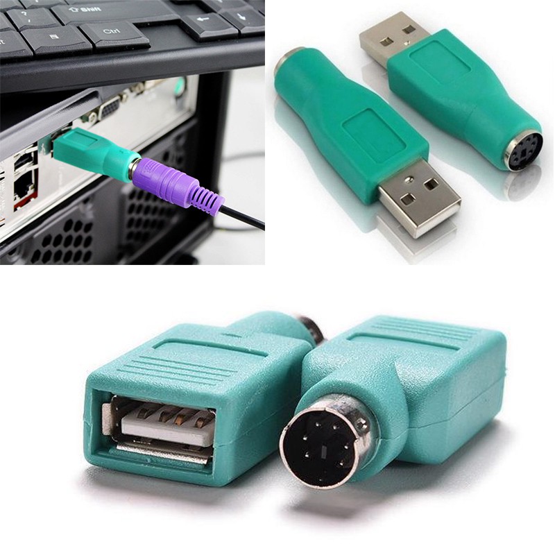 Giắc chuyển đổi PS2 Female sang USB Male cho bàn phím và chuột máy tính