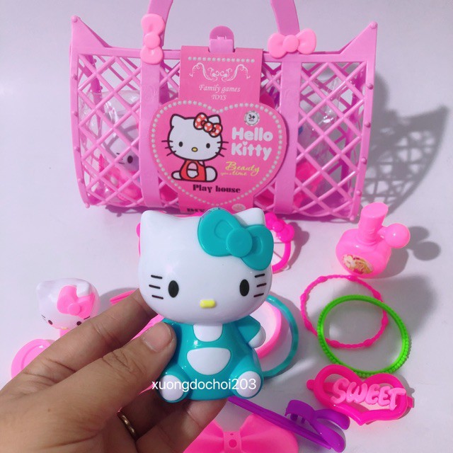 Đồ chơi GIỎ XÁCH TRANG ĐIỂM KÈM Mèo kitty cho bémã FGBVC