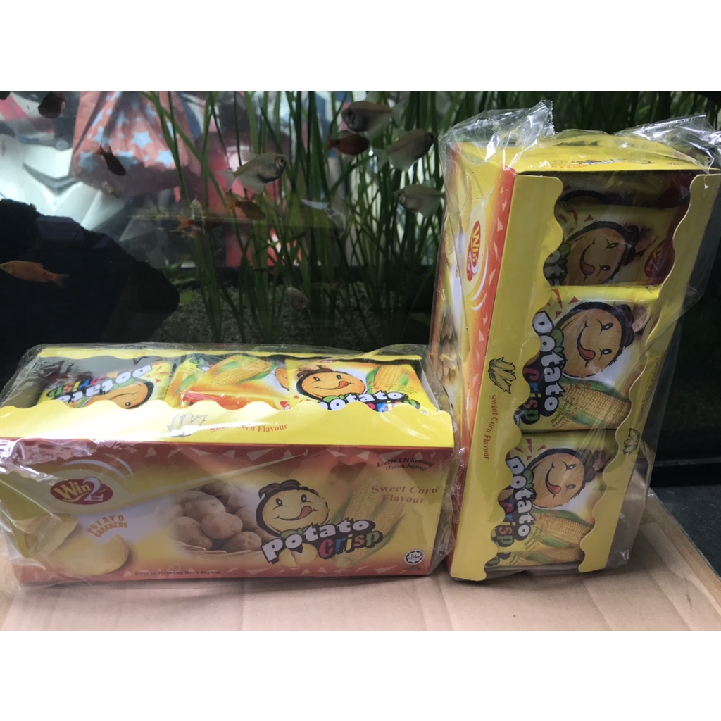 Bánh Potato (hương Bắp) Crisp Crackers Win2 Sweet Corn Flavour (Hộp 600g)