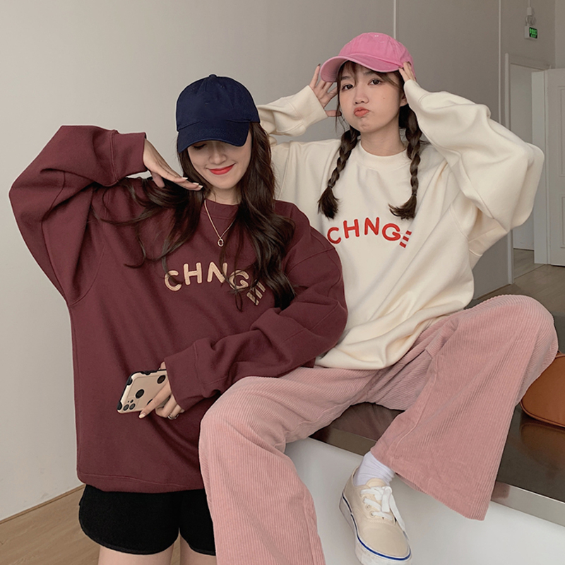 Áo Sweater In Chữ Phong Cách Hàn Quốc Xinh Xắn Cho Nữ | BigBuy360 - bigbuy360.vn