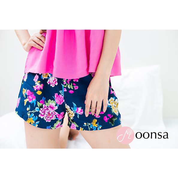 [Mã WARN30 hoàn 15% xu đơn 150k] Bộ đồ ngủ 2 dây Giọt nắng hồng sen, thiết kế mặc nhà cực xinh [Moonsa] | BigBuy360 - bigbuy360.vn