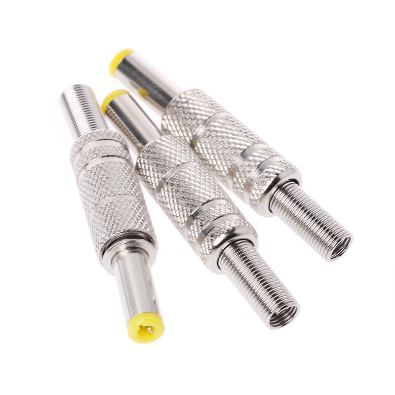 Set 5 đầu nối nguồn DC 5.5x2.1mm bằng kim loại đầu vàng