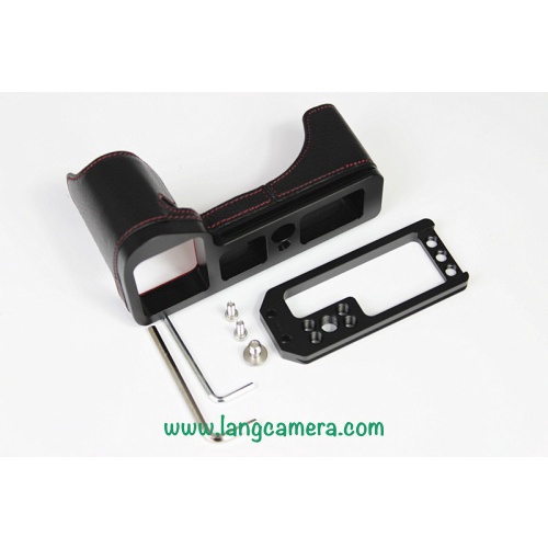 Bao Da kiêm L-Plate cho Sony A7m3, A7r3, A7r4 (da thật)