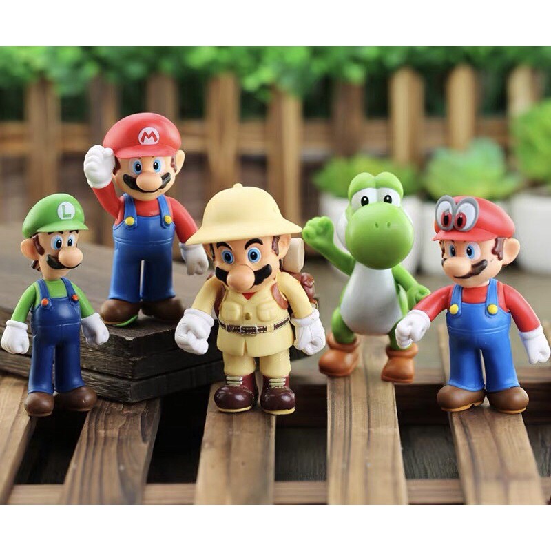 Có sẵn  Set 5 Mô Hình Super Mario 9.5-10cm