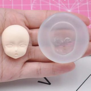 Khuôn silicone nặn đất sét mặt doll chibi bjd nendoroid