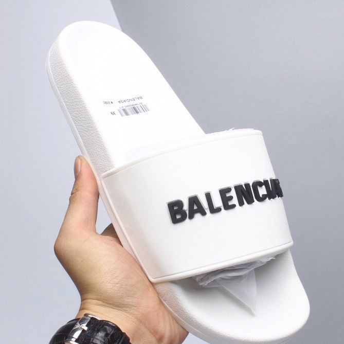 Dép nam quai ngang Balen chữ trắng - dép Balen VIP Kazu Shoes BL001