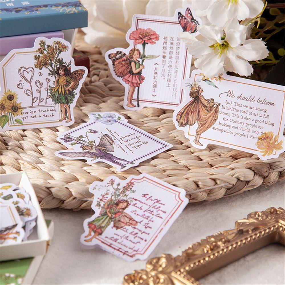 Set 30 Tấm Giấy Trang Trí Lưu Bút / Sổ Lưu Niệm Hình Khu Vườn Cổ Tích