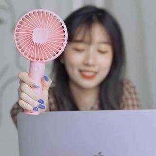 Quạt mini cầm tay sạc điện tiện dụng khi mang đi làm, đi học, đi du lịch, dã ngoại (Kèm dây sạc USB)