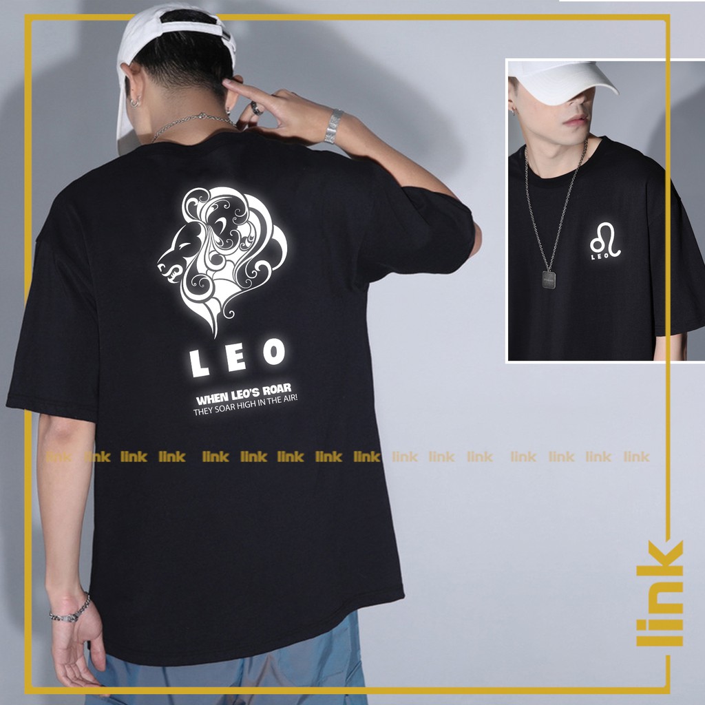 Áo phản quang bạc Sư Tử - Cung Hoàng Đạo  tay lỡ unisex