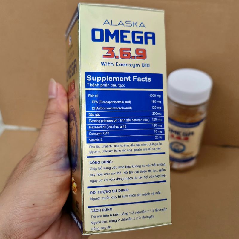 Alaska Omega 369 giúp tăng cường thị lực, giảm nguy cơ mắc bệnh tim mạch - Hộp 100 viên