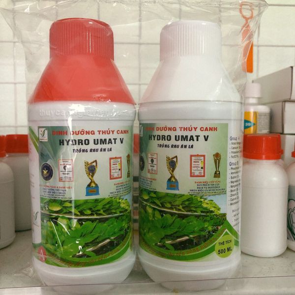 Dung dịch thuỷ canh HYDRO UMAT V hoặc HYDRO UMAT F chai 500ml