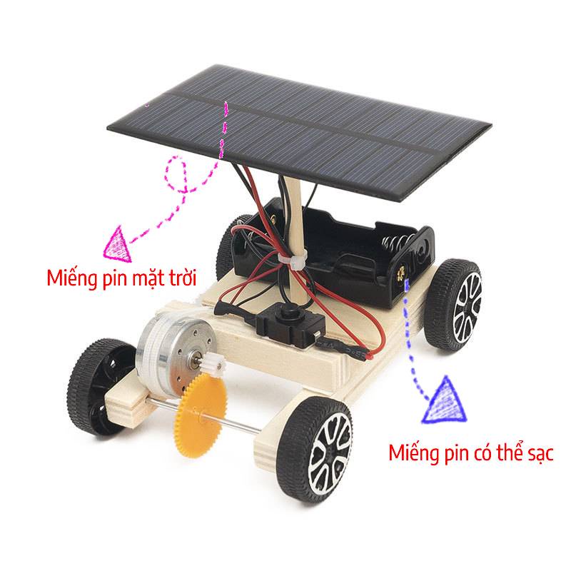 Đồ Chơi Thông Minh Xếp Hình Steam DIY Xe Ô Tô, Máy Bay Gỗ Chạy Bằng Năng Lượng Mặt Trời Cho Trẻ