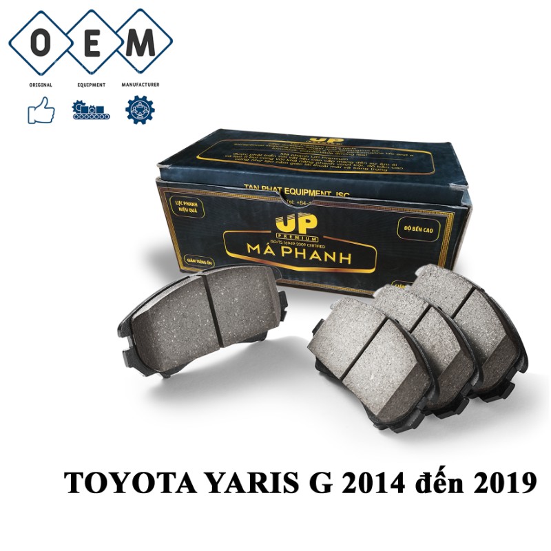 Bộ má phanh sau TOYOTA YARIS G 2014 đến 2019
