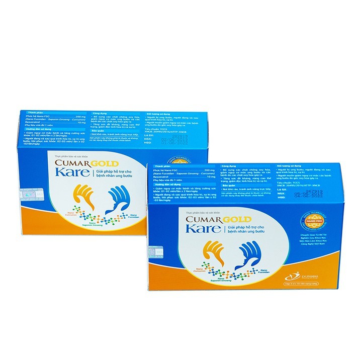 Cumargold Kare (Nano FGC) - Hỗ trợ cho bệnh nhân Ung Thư, Ung Biếu, Hóa Xạ Trị (Hộp 30 viên) [Chính Hãng]