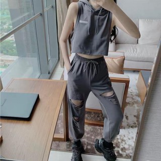 Bộ thun áo 3 lỗ croptop quần bom cực trẻ trung cá tính HERA shop