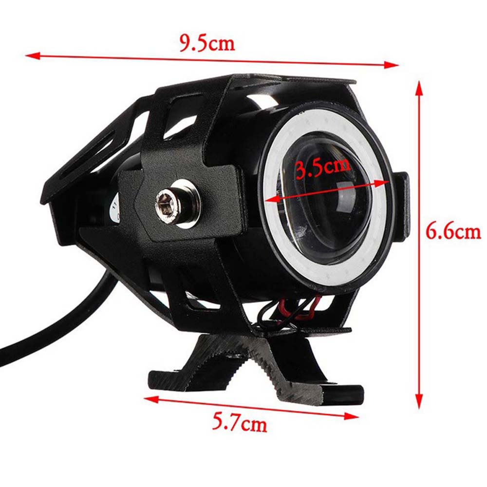 Đèn pha LED siêu sáng MINI U7 nhiều màu sắc có công tắc điều khiển cho xe máy