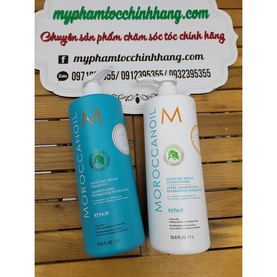 DẦU GỘI XẢ MOROC REPAIR PHỤC HỒI ĐỘ ẨM 1000ML