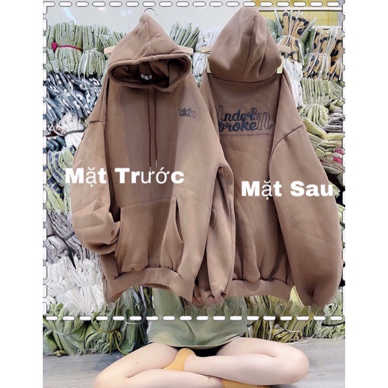 Áo hoodie khoác form rộng nam nữ underbroken màu xanh trắng đen chất nỉ Ulzzang Unisex mã AH001