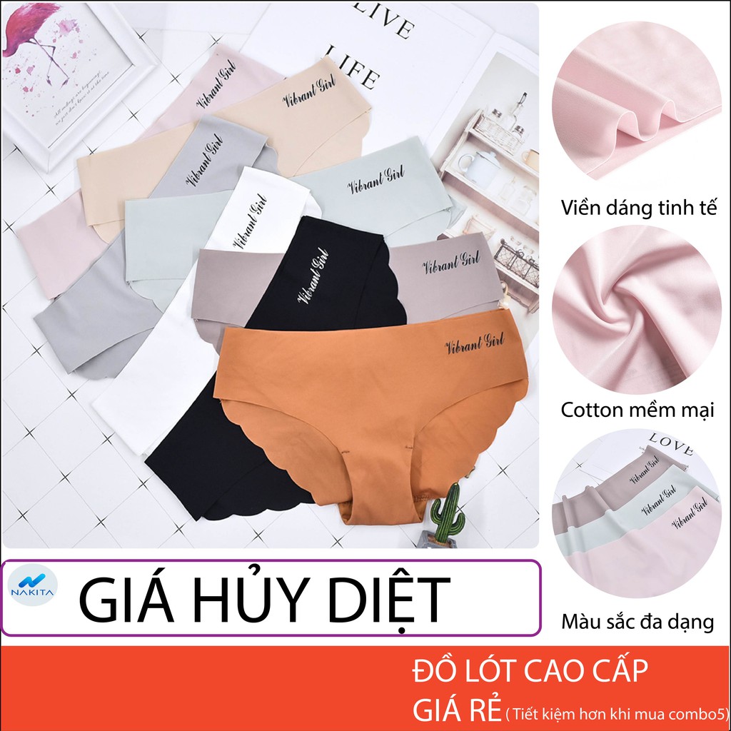 Quần lót nữ thun lạnh trơn chất liệu cotton cao cấp không viền mặc trong váy ôm dáng siêu đẹp QL09 - nakita.vn