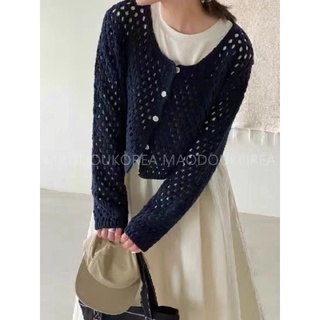 Áo len cadigan len móc, khoác len cardigan mỏng thu đông 2022 shopbelinh