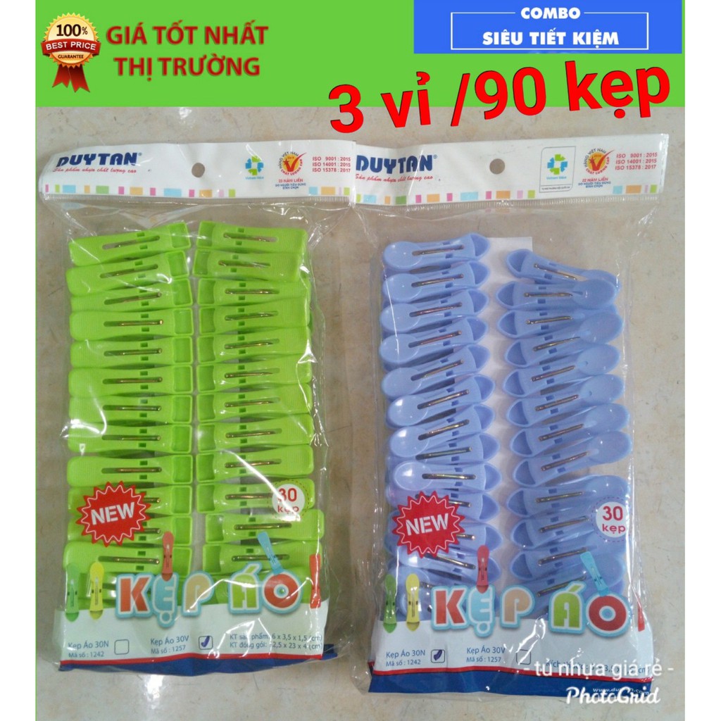 Set 90 Kẹp áo Duy Tân Loại Lớn