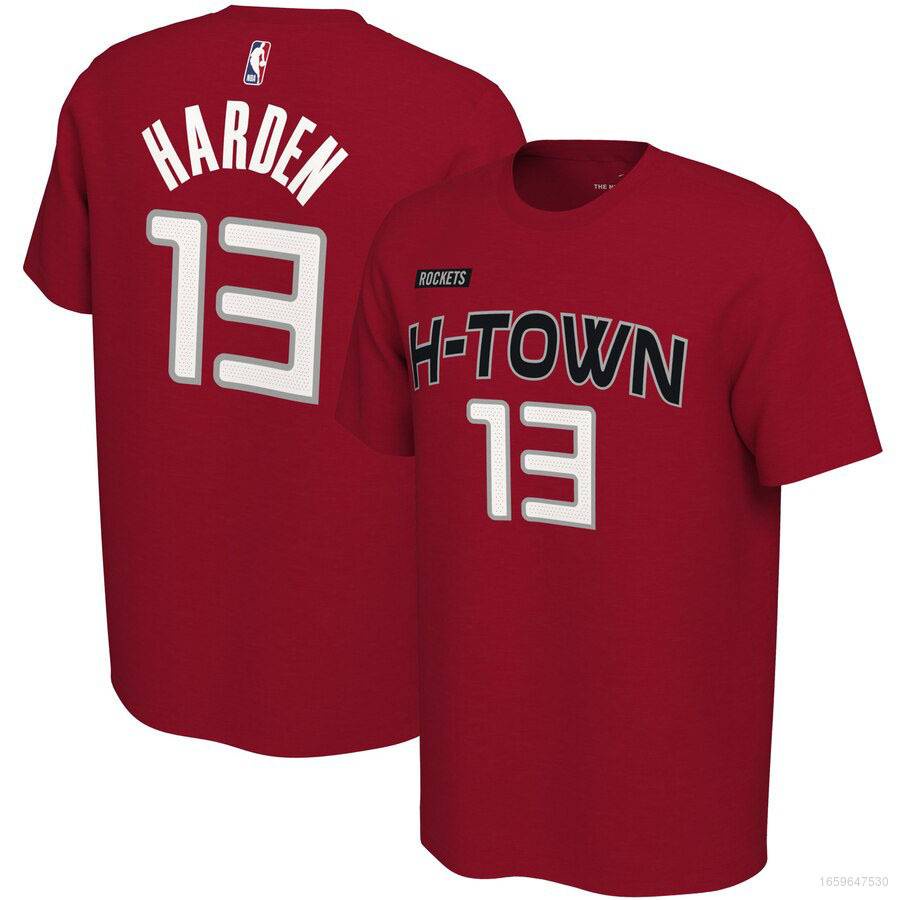 Áo Thun Thể Thao Tay Ngắn Cổ Tròn NP2 NBA Rocket Westbrook Harden Jersey PN2