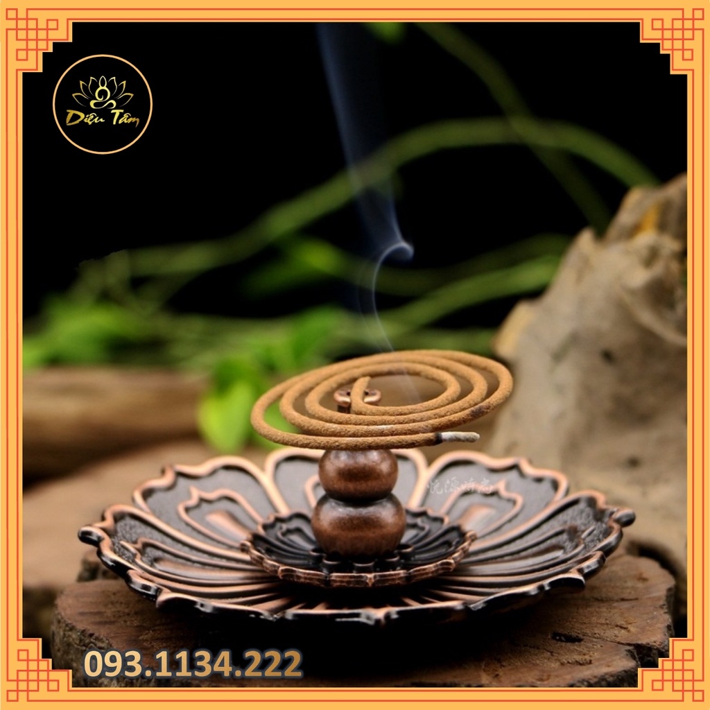 Đế cắm nhang trầm vòng, đế sen