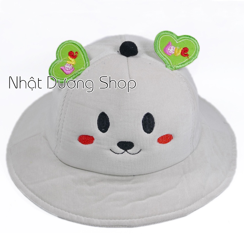 Nón tai bèo nhí mặt mèo có 2 tai độc đáo -  chất liệu vải Nhung, vải nỉ cao cấp tạo ra sự êm ái cho đầu bé