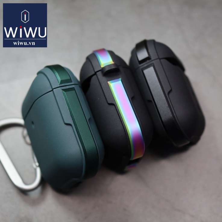 WIWU DEFENSE CASE Ap-pleAir-pods Gen 1 / Gen 2.  Ốp viền kim loại chống sốc cho Air-pod cao cấp chính hãng WIWU. VN
