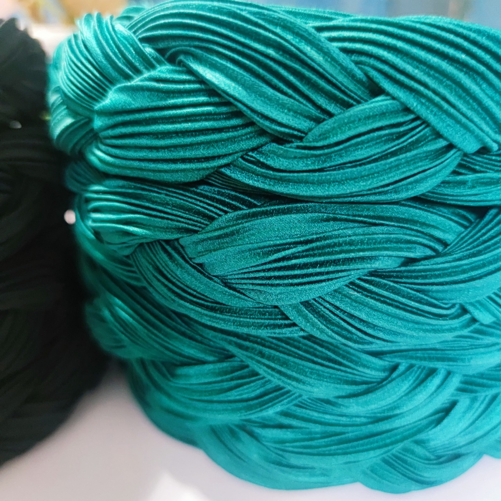 Băng Đô Cài Tóc Handmade Dây Bện Bản To Hàn Quốc Cao Cấp Nữ, Băng Đô Rửa Mặt Tẩy Trang Vải Phụ Kiện Thời Trang Bờm Tóc