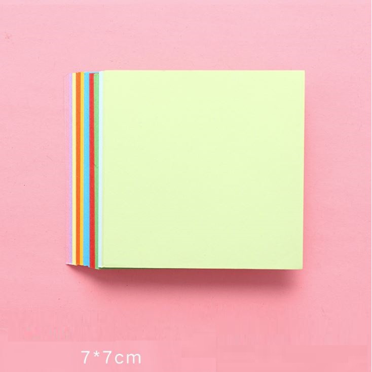 Giấy Gấp Origami, Giấy Thủ Công Gấp Hạc Hoa( 10 màu 100 tờ)- Nhiều kích thước lựa chọn