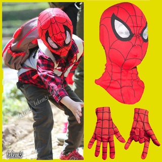 Mặt nạ hóa trang VẢI TRÙM ĐẦU SpiderMan Người Nhện ĐỎ và găng tay Nhện đồ chơi hóa trang Avengers Cosplay Halloween sinh