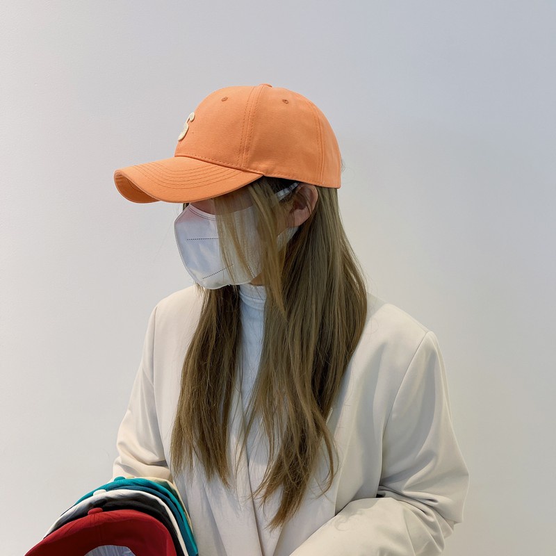 S Mũ Lưỡi Trai Cứng Màu Hồng In Chữ Phong Cách Hàn Quốc Dễ Phối Đồ Thời Trang Xuân Hè Dành Cho Bạn Nữ