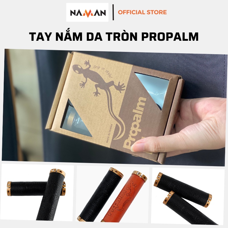 Tay nắm, Grip xe đạp tay nắm da thật cao cấp Propalm Đài Loan