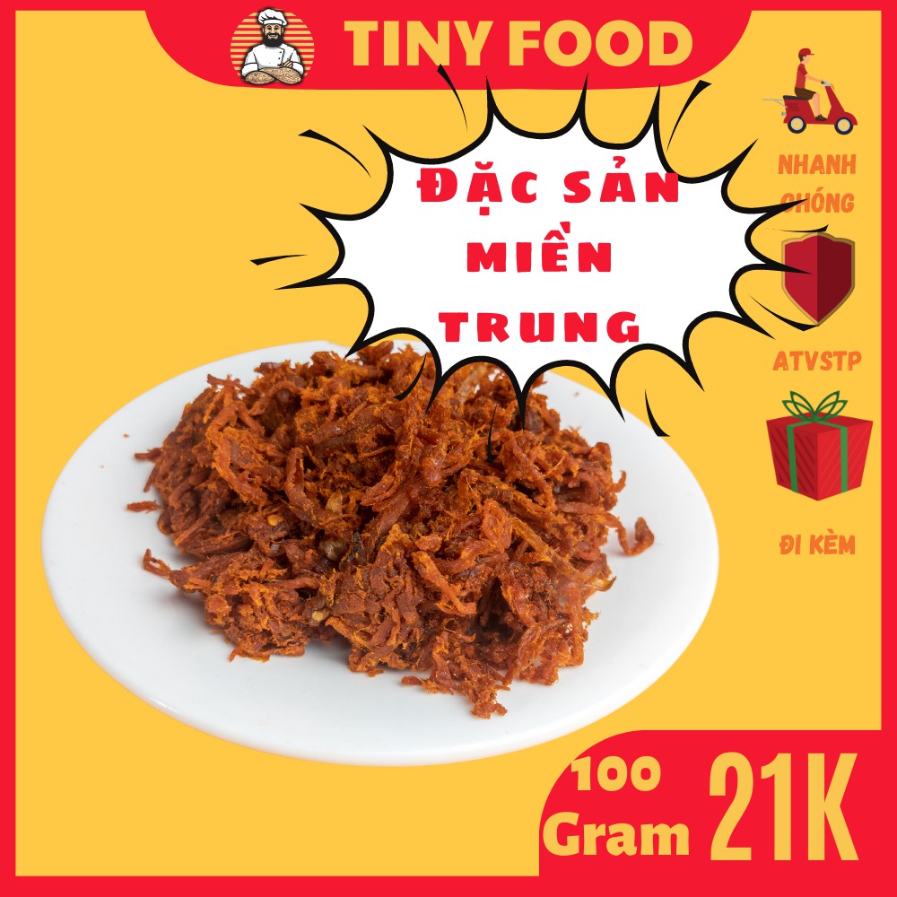 Khô bò xé sợi,bò khô cay nhẹ 100g Tiny Food đồ ăn vặt giá rẻ đà nẵng | BigBuy360 - bigbuy360.vn