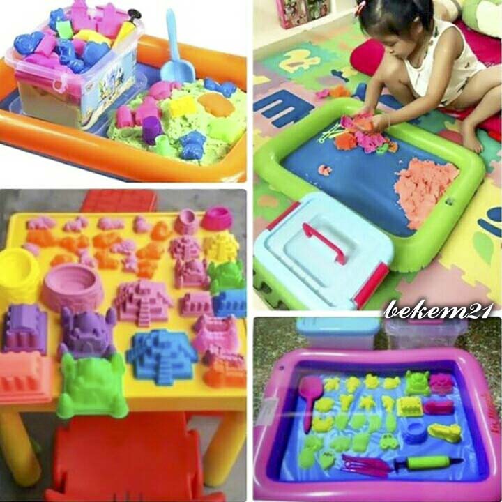 Đồ chơi cát động lực nặn vi sinh ❤ Chọn Cát bịch 0,5 hoặc 1kg❤ trẻ em xếp hình khối