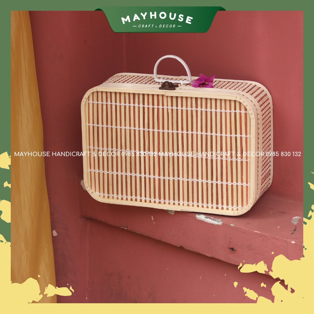 Hộp Tre Đựng Quà Đẹp,SỈ 130k, Giỏ Quà Tết, XƯỞNG MAYHOUSE, Sỉ Giá Tốt, Đan Kỹ Đẹp, Giỏ Quà Đẹp