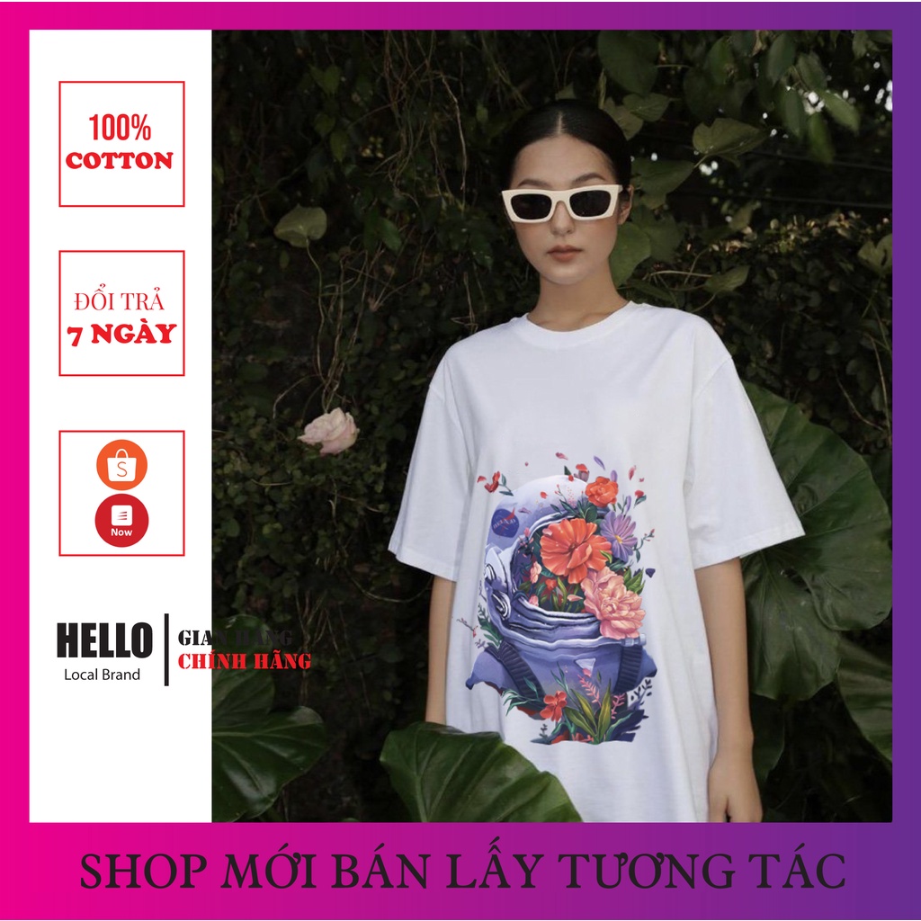 Áo phông tay lỡ form rộng Nam Nữ, áo thun Unisex in hình Hello Nasa_Ap51 | BigBuy360 - bigbuy360.vn