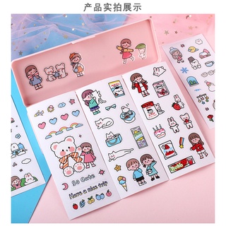 Sticker Happy Day tách lẻ 10 tấm cute - Hình dán phong cách Hàn Quốc