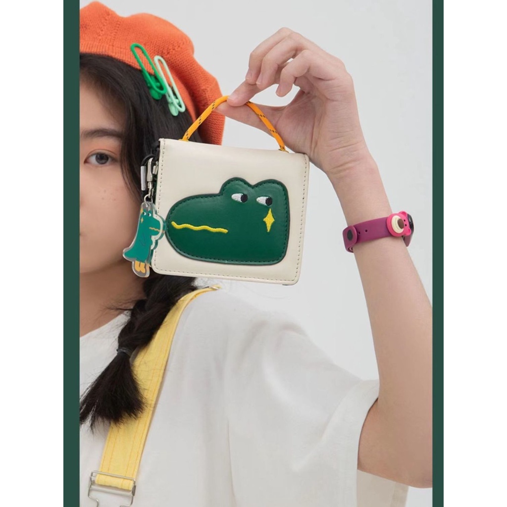 Hàng Mới Về Mới Ví Da PU Ngắn Nhiều Ngăn Đựng Thẻ Họa Tiết Hoạt Hình Dễ Thương Chất Lượng Cao Ruosu Hàng Mới 2022